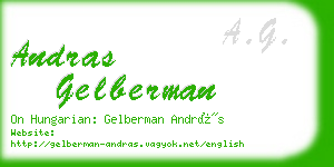 andras gelberman business card